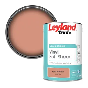 Leyland Trade Vinyl Soft Sheen Walls & Ceilings Emulsion Paint Flame of Passion (PPG1192-5) - 5L