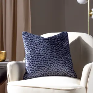 Hoem Lanzo Cut Velvet Piped Feather Filled Cushion