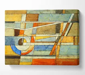 Abstract Grids Of Colours Canvas Print Wall Art - Medium 20 x 32 Inches