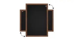 ALLboards Black chalkboard 120x90 cm wooden frame