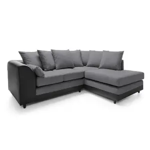 Dylan Corner Sofa Right Facing in Dark Grey