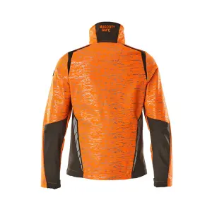 Mascot Accelerate Safe Ladies Fit Softshell Jacket with Reflectors (Hi-Vis Orange/Dark Anthracite)  (Medium)