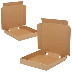 100 x 16" Pizza Boxes Plain Brown Postal Box Takeaway Style Boxes