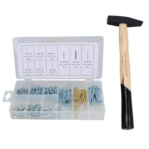 200 Gram Geologist Hammer Nail Installer with 550pc Nail Assortment Set