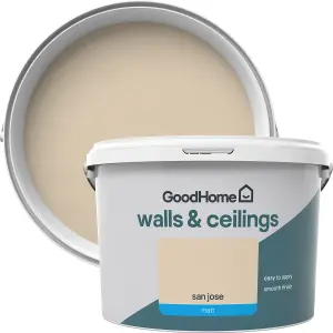 GoodHome Walls & ceilings San jose Matt Emulsion paint, 2.5L