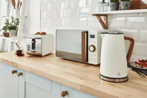 Swan Nordic Kettle, Toaster & Microwave Triple Pack White