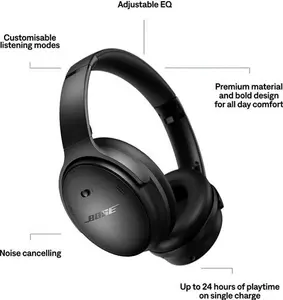 Bose Quietcomfort Noise Cancelling Over-Ear Wireless Bluetooth Headphones With Mic/Remote