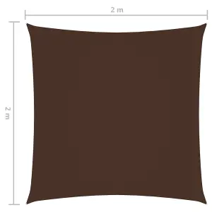 Berkfield Sunshade Sail Oxford Fabric Square 2x2 m Brown