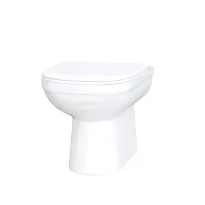 Nes Home Back to Wall Modern Rimless Toilet and Soft Close Seat White