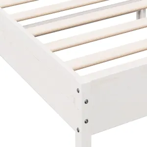 Berkfield Bed Frame without Mattress White 100x200 cm Solid Wood Pine