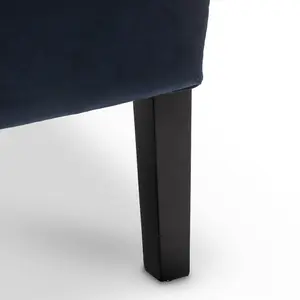 Velvet Navy Blue Gabriella Accent Chair