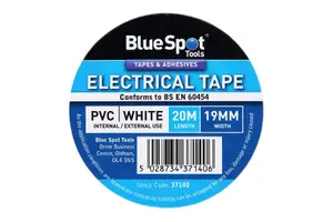 Blue Spot Tools - 20M White PVC Electrical Tape