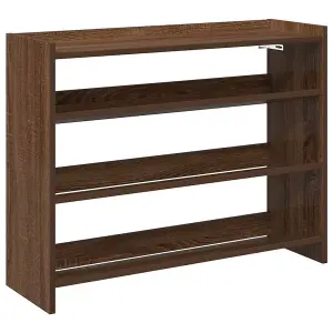 Berkfield Shoe Rack Brown Oak 80x25x61.5 cm Engineered Wood