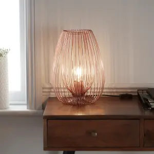 GoodHome Dharug Copper effect Table light