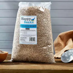 Happy Beaks No Mess Sunflower Hearts Seed Wild Bird Food High Energy and Oil Content Premium Feed Mix (14kg)