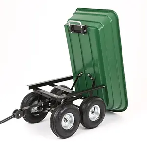 Garden Trolley Cart with Tipping Trailer Max Load 250kg