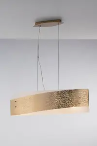 Luminosa PARIS 4 Light Straight Bar Pendant Ceiling Light Gold 75x20cm