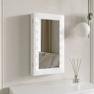 Katie White LED Mirrored Jewellery Cabinet