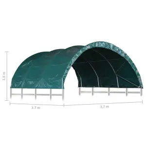 Berkfield Livestock Tent PVC 3.7x3.7 m Green