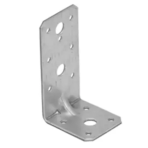 Pack of 4 - Heavy Duty Galvanised 2.5mm Thick Reinforced Angle Bracket Corner Brace 95x53x45mm