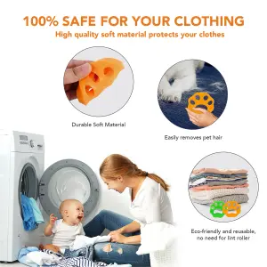 Fur Magic Pet Laundry Bag & Pair of Hair Catchers - Keeps Your Washing Machine Free From Pet Hair, Yellow