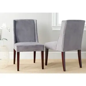 Philllip Solid Birch Upholstered Dining Chair (Set of 2) Mushroom Taupe