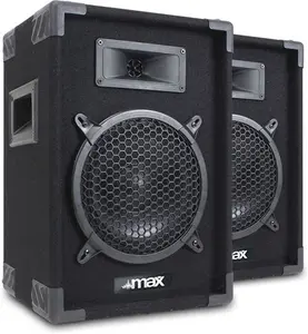 Compact PA System For Bands - 8" PA Speakers & 4 Channel Powered Mixer