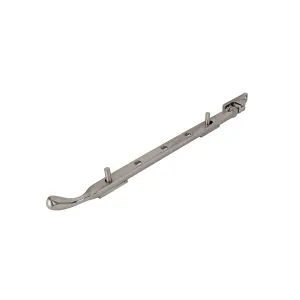 Dart Bulb End Brass Window Stay 12" (300mm) - Satin Nickel