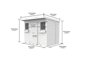 DIY Sheds 8x6 Pent Summer Shed Loglap