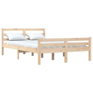 Berkfield Bed Frame Solid Wood 120x190 cm Small Double