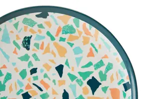 Interiors by Premier Assorted Terrazzo Side Plate, Durably Constructed Round Plate, Patterned Plate, Sturdy Picnic Plate