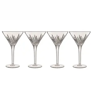 Luigi Bormioli Mixology Clear Crystal Dishwasher Safe Martini Glasses Set 215ml Pack of 4