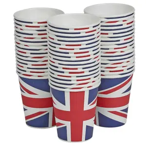 URBNLIVING 250ml 100Pcs Disposable Paper Cups Sports Drinks Tableware Party