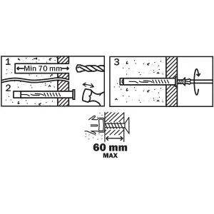 Diall T30 Countersunk Frame fixing (Dia)10mm (L)120mm, Pack of 6