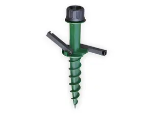 Umbrella Stand Screw Model - Plastic Screw Base for Parasol - Parasol stand with Pop-down Handles - Small and lightweight - 42 cm