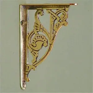 Castelion Single Solid Brass Trumpet Shelf Bracket