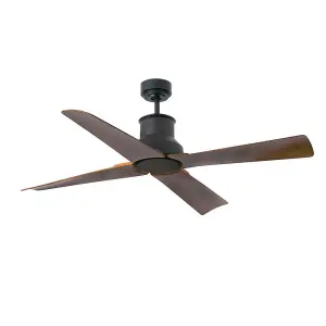 Luminosa Winche Brown Ceiling Fan With DC Motor Smart - Remote Included