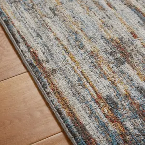 Modern Easy to Clean MultiColoured Abstract Living Room Dining Room Bedroom Rug-160cm X 235cm