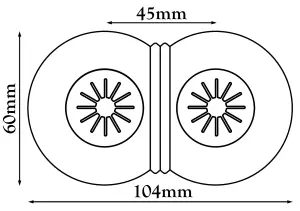 Tycner Twin Double Universal 8-22mm White Radiator Plastic Water Pipe Cover Collar Rose