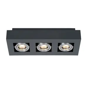 Luminosa Modern Surface Mounted Black Aluminum 3 Light , GU10