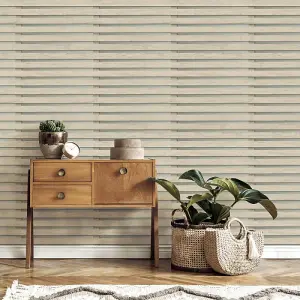 Wood Slats Wallpaper Grey Fine Decor FD42997