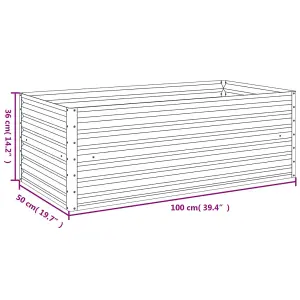 Berkfield Garden Raised Bed 100x50x36 cm Corten Steel