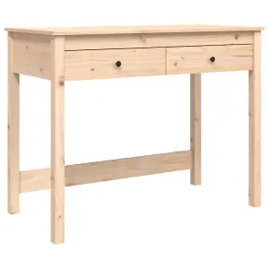 Berkfield Desk with Drawers 100x50x78 cm Solid Wood Pine