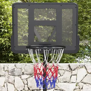 SPORTNOW 1.7-2.3m Basketball Hoop and Stand w/ Weighted Base, Wheels - Black