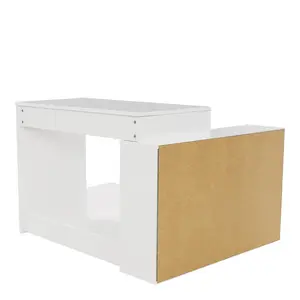 Kerri Executive Desk Pearl White