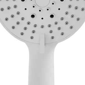 GoodHome Tummel White 3-spray pattern Shower head, 243mm