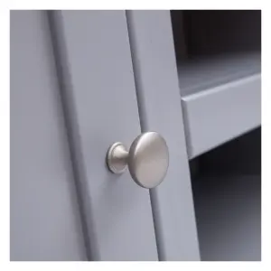 Mirano Grey 2 Door TV Cabinet Chrome Knob