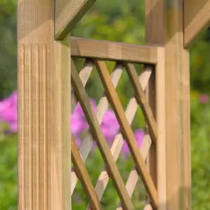 Zest Venus Wooden Garden Arch Pergola Plant Support Trellis FSC Wood