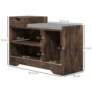 Marlayne Storage Bench Brown