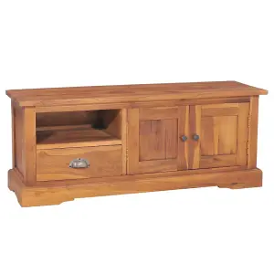 Berkfield TV Cabinet 100x30x40 cm Solid Teak Wood